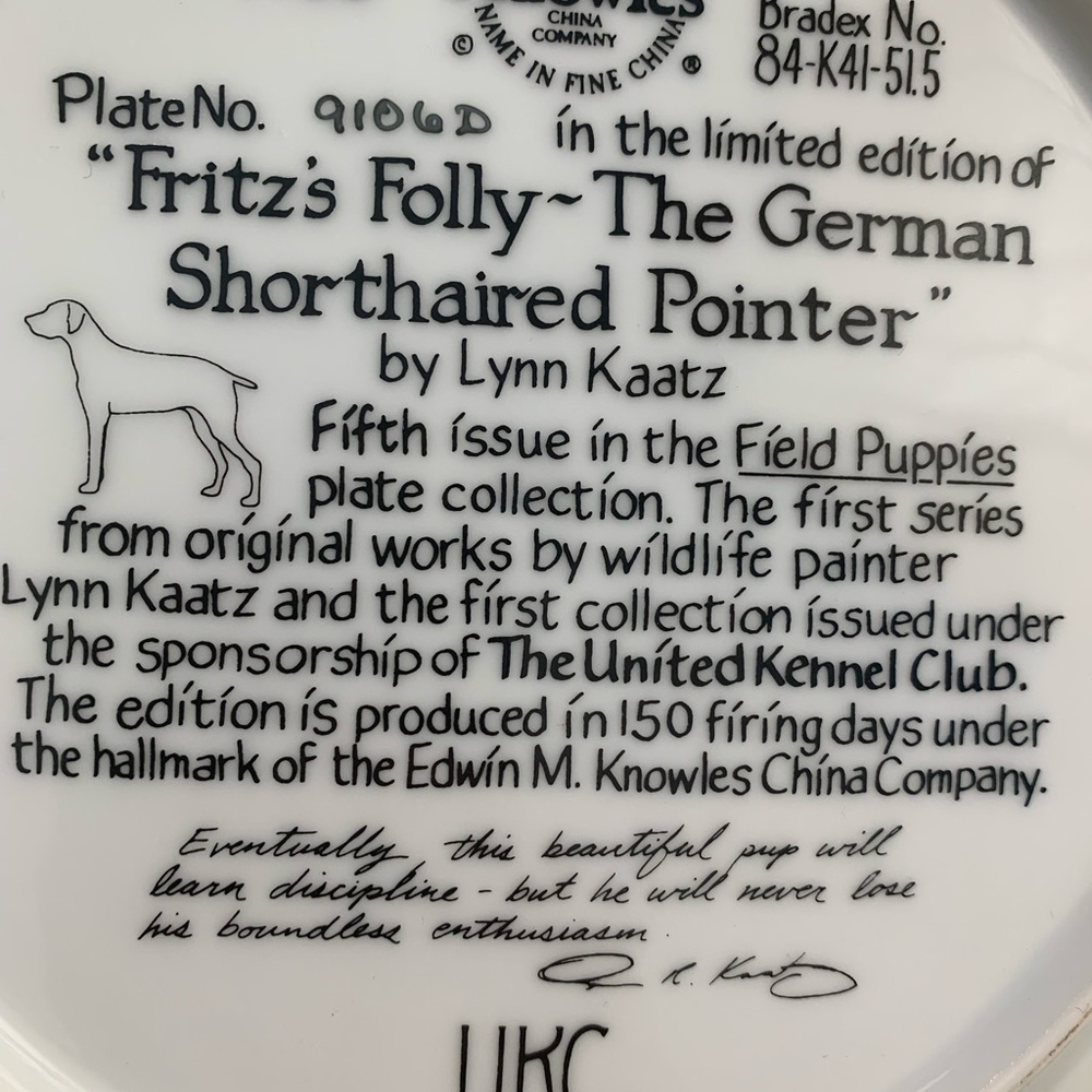 Decorative Dog and Rabbit Plate - Picture 2 of 2